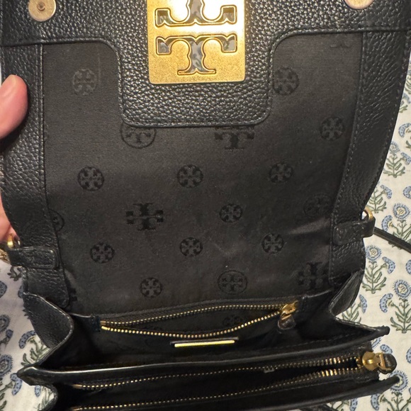 Tory Burch Black Crossbody Bag with Gold Emblem - Picture 5 of 5